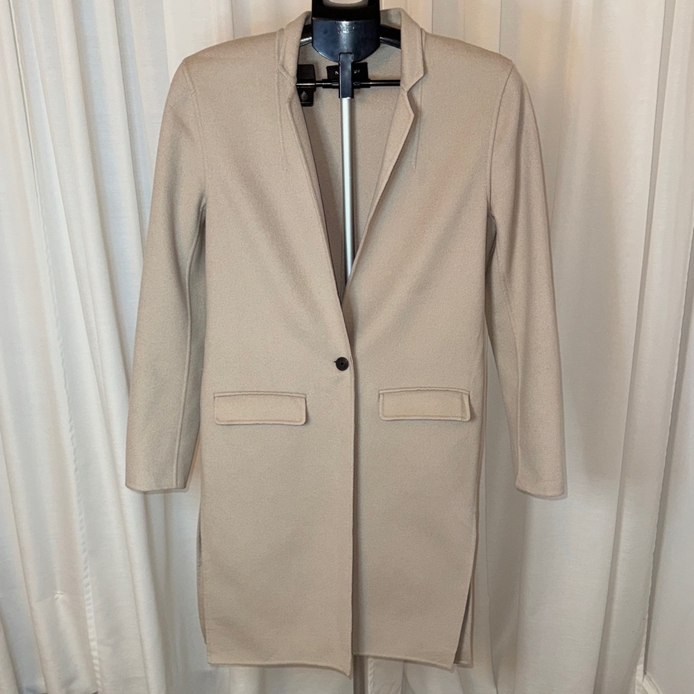 MACKAGE Double-Face 100% Wool Coat Sand Tan Spring OldMoney Aesthetic Size Small - Picture 2 of 10